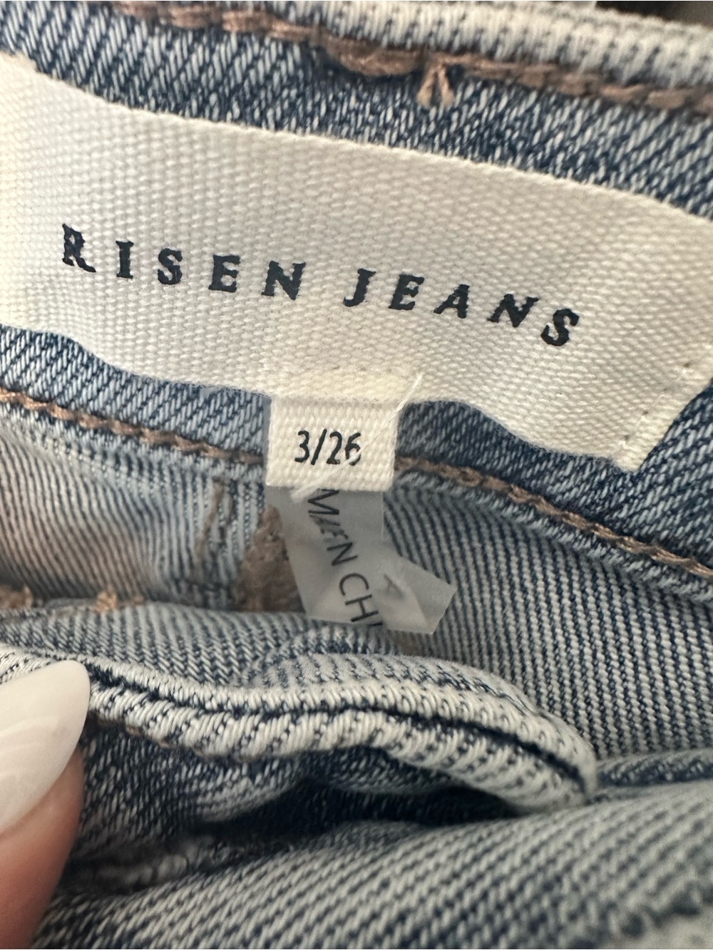 NWT🤍Risen Stripe Baggy Slouchy Jean 3/26 - Picture 5 of 10